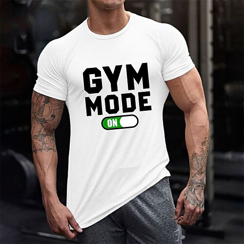 

Men's T shirt Tee Letter Graphic Prints Crew Neck Blue White Black Hot Stamping Street Daily Short Sleeve Print Clothing Apparel Fashion Designer Casual Comfortable / Summer