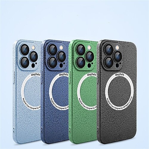 

Magsafe Case for iPhone 13 12 Pro Max Shell Full Protect With Lens Film Bumper Half Clear Magnetic Wireless Charging Hard Cover