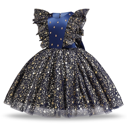 

Kids Girls' Dress Solid Colored A Line Dress Dress Performance Princess Dress 1-5 Years Winter Pink Navy Blue Light Blue