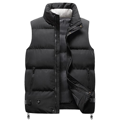 

Men's Puffer Vest Outdoor Casual Date Casual Daily Office & Career Solid / Plain Color Outerwear Clothing Apparel Black Green Yellow