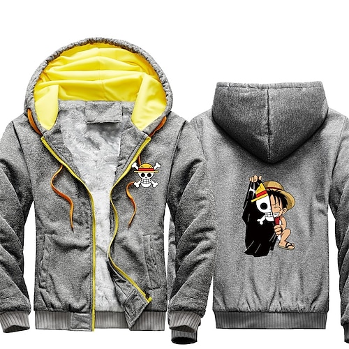 

Inspired by One Piece Monkey D. Luffy Cartoon Manga Outerwear Anime Graphic Outerwear For Men's Women's Unisex Adults' Hot Stamping 100% Polyester Casual Daily