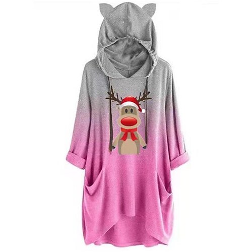 

Reindeer Masquerade Ugly Christmas Sweater / Sweatshirt Women's Christmas Christmas Carnival Masquerade Adults Party Christmas Polyester Top