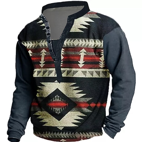 

Men's Sweatshirt Pullover Blue Purple Yellow Red Gray Standing Collar Graphic Prints Print Casual Daily Sports 3D Print Boho Streetwear Designer Spring & Fall Clothing Apparel Hoodies Sweatshirts