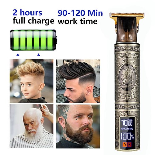 

Professional Mini Hair Trimmer Bronze Beard Barber Shop Hair Trimmer Professional For Man Electric Hair Clip