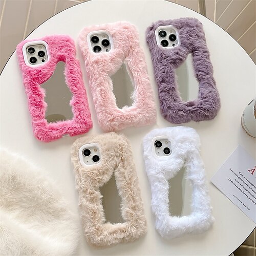 

Phone Case For Apple Back Cover iPhone 14 Pro Max 14 Plus 13 12 11 Pro Max Mini SE Mirror Full Body Protective Double Sided Plush Plush PC