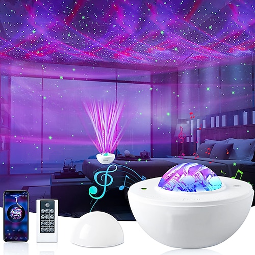 

Star Projector Newest 4 in 1 Night Light Projector Timing Galaxy Light Projector with 7 White Noises & Bluetooth Speaker for Bedroom LED Bedside Lamp for Adults Home Decor Ceiling Party