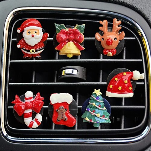 

Maxtech Christmas Car Air Freshener for Women Men 7 Pcs Merry Christmas Air Freshener Vent Clips Sparkly Christmas Car Accessories for Girls Boys