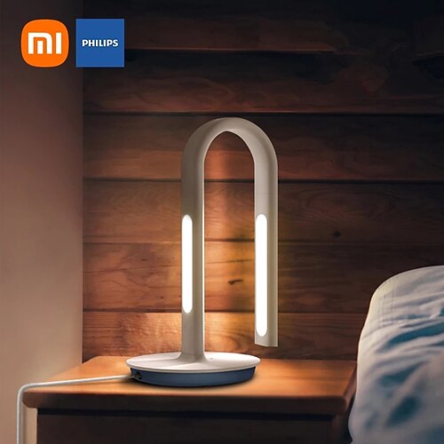 

Xiaomi Mijia Philips Smart Eyecare LED Desk Lamp 2S Dimmable Dual Light Source Read Table Lamp Bedside Night Light Works with Mi Home APP