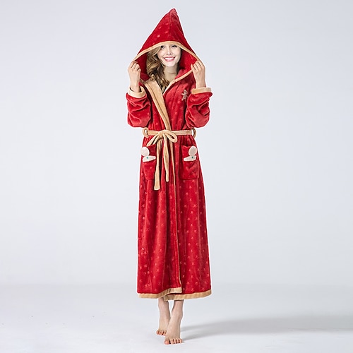 

Adults' Kigurumi Pajamas Bathrobe Christmas Pajamas Santa Claus Santa Suit Stars Onesie Pajamas Flannel Cosplay For Men and Women Christmas Animal Sleepwear Cartoon Festival / Holiday Costumes