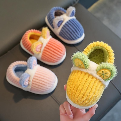 

Kid Winter Home Slippers Crocodile, Warm House Fluffy Snowflakes Slippers Fleece with Anti- Skid Sole, Winter Shoes for Indoor, Outdoor