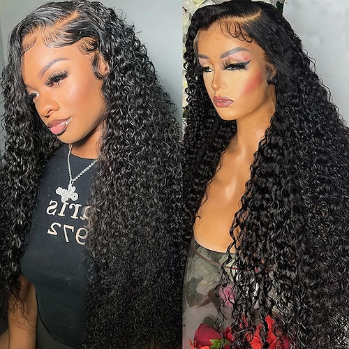 

14- 30inch 5x5 Lace Front Human Hair Wigs For Black Women Preplucked Kinky Curly Frontal Wig Brazilian 5x5 Lace Closure Wig