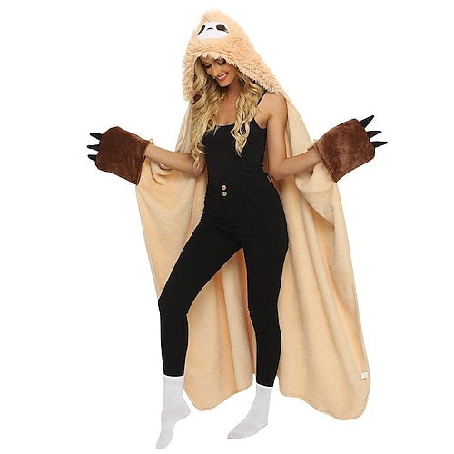 

couverture à capuche portable pour adultes - adorable polaire en flanelle douce et confortableamp; sherpa hoodie jeter cape wrap - cadeau paresseux pour les femmes