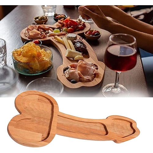 

Aperitif Board, Unique Solid Wood Cheese Board and Charcuterie Boards,Funny Cutlery Kitchen Wine Meat Cheese Platter ,Housewarming Gifts for Women, Bachelor Party