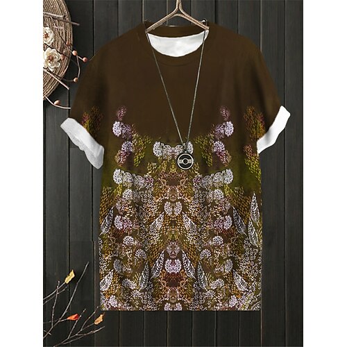 

Women's Plus Size Tops T shirt Tee Floral Print Short Sleeve Crewneck Streetwear Daily Sports Cotton Spandex Jersey Spring Summer Green Purple