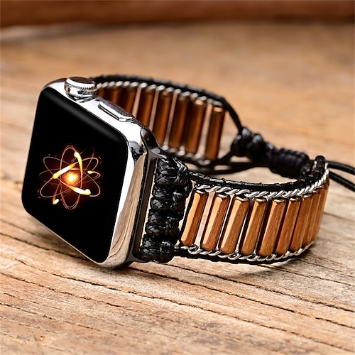 

1PC Smart Watch Band Compatible with Apple iWatch Apple Watch Ultra 49mm Series 8/7/6/5/4/3/2/1 / SE Handmade Braided Rope for iWatch Smartwatch Strap Wristband Fabric Handmade Adjustable Breathable