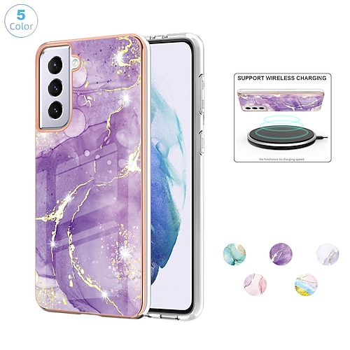 

telefon Etui Til Samsung Galaxy Klassisk serie S23 S22 S21 S20 Plus Ultra A73 A53 A33 S10 Note 20 Ultra 10 Plus Støtdempende ramme Helkroppsbeskyttende Støvtett Marmor TPU