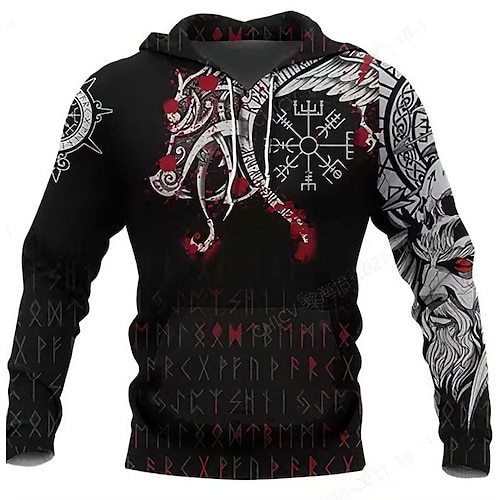 

Homme Unisexe Sweat à capuche Vin Capuche À motifs d'animaux Imprimés Photos Imprimer du quotidien Des sports 3D effet Vêtement de rue Design Casual Printemps Automne Vêtement Tenue Pulls Capuche