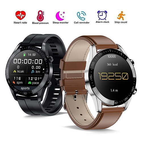 

E300 Smart Watch 1.28 inch Smartwatch Fitness Running Watch Bluetooth Pedometer Call Reminder Activity Tracker Compatible with Android iOS Women Men Waterproof Long Standby Hands-Free Calls IP 67
