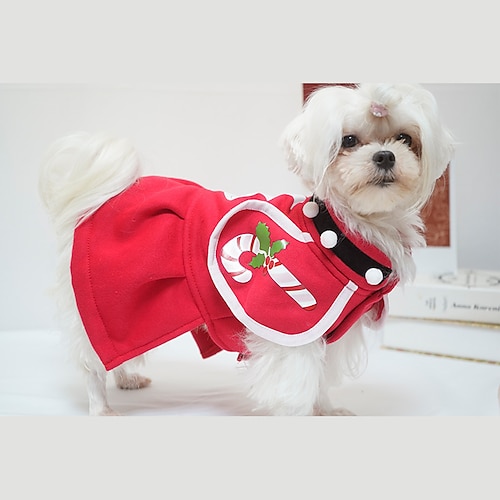 

Dog Cat Dress Leaf Adorable Stylish Ordinary Casual Daily Outdoor Casual Daily Winter Dog Clothes Puppy Clothes Dog Outfits Warm Red Costume for Girl and Boy Dog Polyester XS S M L XL XXL