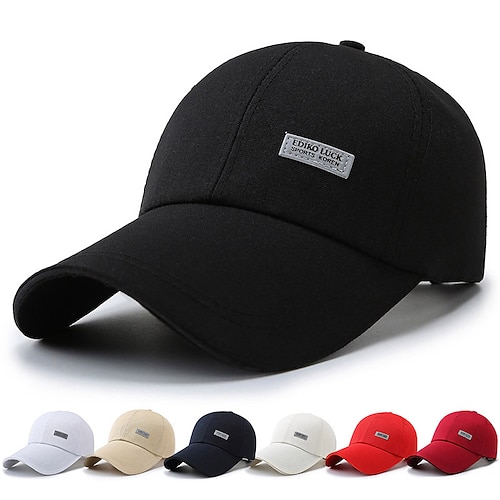 

Herren Cap Basecap Schwarz Weiß Polyester Einstellbare Schnalle Modisch Klassisch Zeitlos Schick Modern Outdoor Täglich Einfarbig Tragbar Atmungsaktiv