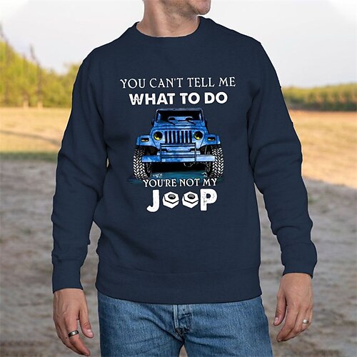 

Men's Sweatshirt Black Navy Blue Gray Crew Neck Car Graphic Prints Print Sports Outdoor Daily Sports Hot Stamping Basic Designer Casual Fall Spring Clothing Apparel Hoodies Sweatshirts