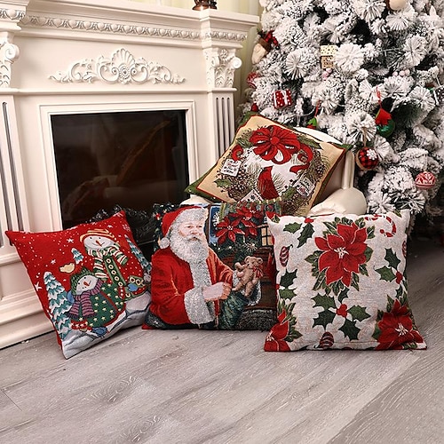 

Christmas Pillowcases Cushion Covers Christmas Trees Gold Foil Pillowslips Velvet Square Pillowcases Home Bed Sofa Room Decor