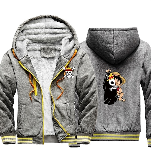 

Inspired by One Piece Monkey D. Luffy Cartoon Manga Outerwear Anime Graphic Outerwear For Men's Women's Unisex Adults' Hot Stamping 100% Polyester Casual Daily