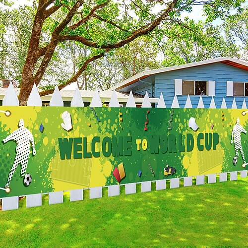 

2pcs 2022 World Cup Theme Courtyard Banner Party To Watch The Atmosphere Of The Game As The Banner Of The World Cup Flag Pulling Courtyard