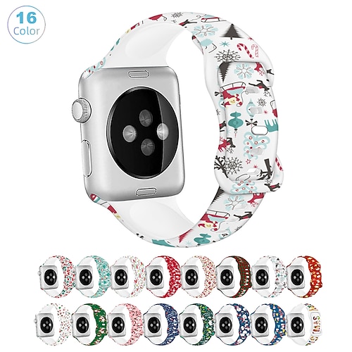 

1PC Smart Watch Band Compatible with Apple iWatch 38/40/41mm 42/44/45/49mm Silicone Christmas Gift Adjustable Breathable Sport Band for iWatch Smartwatch Strap Wristband for Apple Watch Ultra 49mm