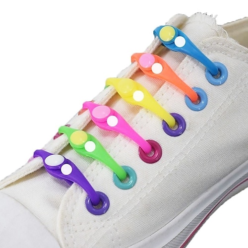 

Men's Silicone Shoelace Decoration Correction Daily / Vacation Light Yellow / Green / Purple / Rosy Pink 6 Pairs All Seasons