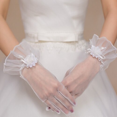 

Women's Gloves Wedding Party Evening Solid / Plain Color Acrylic Fibers Bridal Gloves 1 Pair