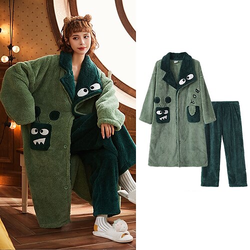 

Adults' Nightwear Wearable Blanket Hoodie With Pocket Cartoon Character Onesie Pajamas Flannel Cosplay For Men and Women Carnival Animal Sleepwear Cartoon Festival / Holiday Costumes / Pants / Pants