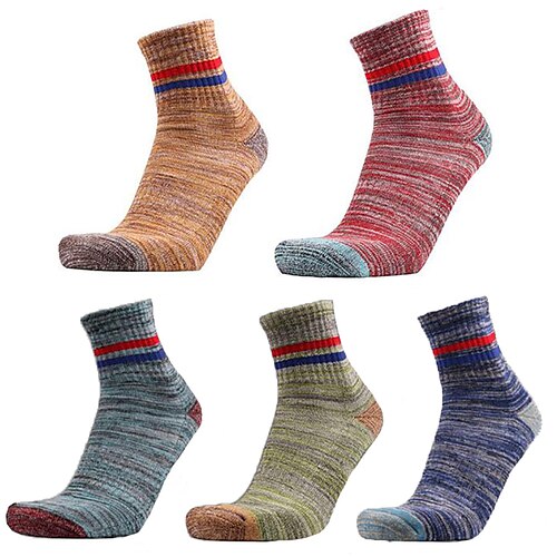 

Men's Women's Hiking Socks Ski Socks Sports Socks Outdoor Windproof Warm Breathable Quick Dry Socks Cotton Polyester Sapphire Grass Green Sky Blue for