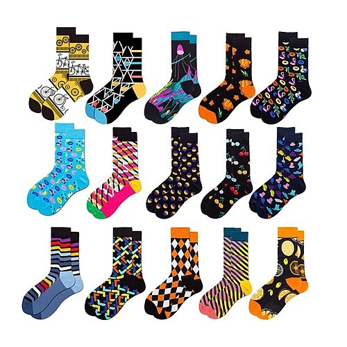 

Unisex Crew Socks Work Daily Holiday Plaid Flower Polyester Cotton Simple Casual Lolita Casual Cute Casual / Daily 1 Pair