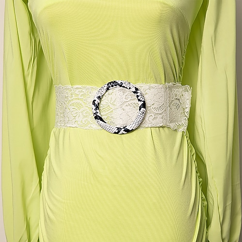 

Women's Belt Lace White Waist Belt Valentine's Day Festival Pure Color