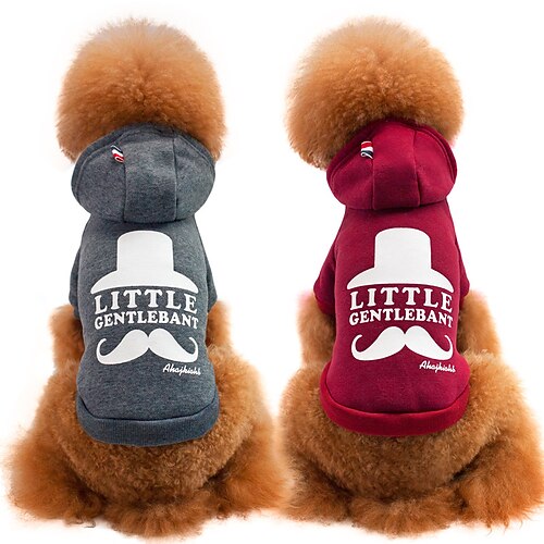 

Dog Cat Pet Pouch Hoodie Printed Cute Stylish Outdoor Casual Daily Dog Clothes Puppy Clothes Dog Outfits Breathable Gray Costume for Girl and Boy Dog Cotton