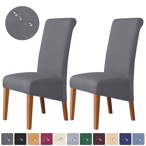 

Stretch Spandex XL Dining Chair Covers Stretch Chaircover Set of 2 Pcs, Spandex High Chairs Protector Covers Seat Slipcover with Elastic Band for Dining Room,Wedding, Ceremony, Banquet