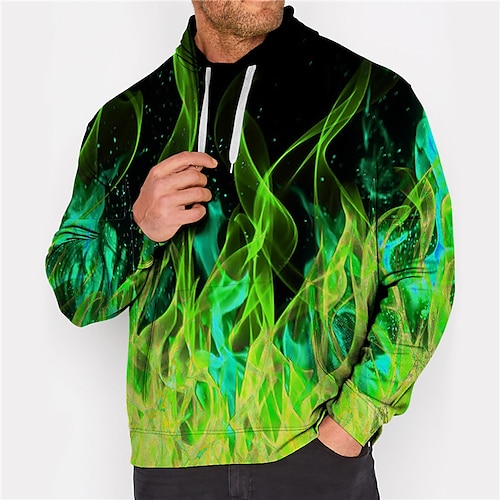 

Homens Tamanho Grande Moletom Grande e Alto Estampas Abstratas Com Capuz Manga Longa Primavera Outono Básico Designer Casual Grande e Alto Diário Esportes Blusas