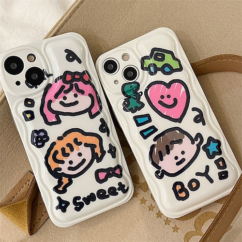 

Phone Case For Apple Back Cover iPhone 13 12 11 Pro Max X XR XS Max IMD Full Body Protective Dustproof Cartoon TPU