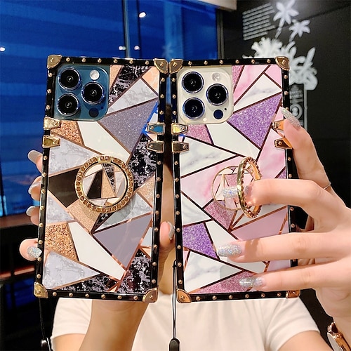 

Phone Case For Apple Classic Series iPhone 14 Pro Max 13 12 11 Pro Max Mini X XR XS 8 7 Plus Bumper Frame Rhinestone Full Body Protective Crystal Diamond TPU