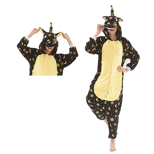 

Kid's Adults' Kigurumi Pajamas Nightwear Unicorn Character Onesie Pajamas Flannel Cosplay For Men and Women Boys and Girls Carnival Animal Sleepwear Cartoon Festival / Holiday Costumes