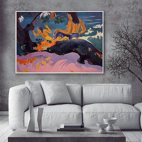 

Handmade Hand Painted Oil Painting Paul Gauguin Sacred Spring Sweet Dreams 1894 Classical Canvas Painting Home Decoration Decor Rolled Canvas No Frame Unstretched