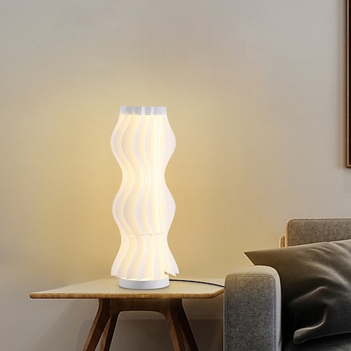 

Table Lamp for Bedroom Living room Columnar Bedside Lamps for Study Room Office Dorm Modern Accent Nightstand Lamp End Table lamps