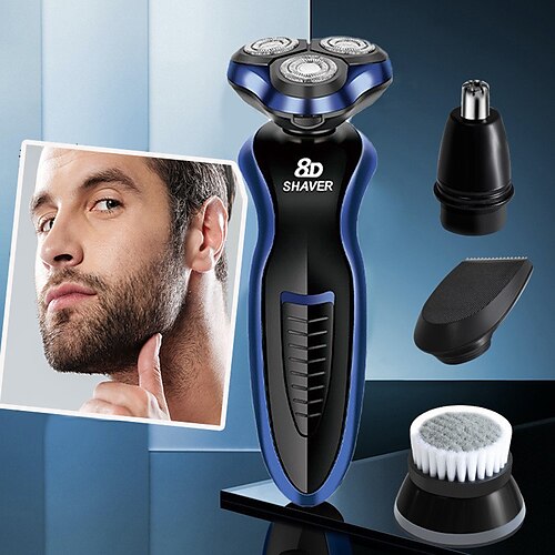 

Full-Body Washing Multi-Function Floating Blade 4-in-1 Electric Razor 3-Head USB Portable Men's Rechargeable Household Razor