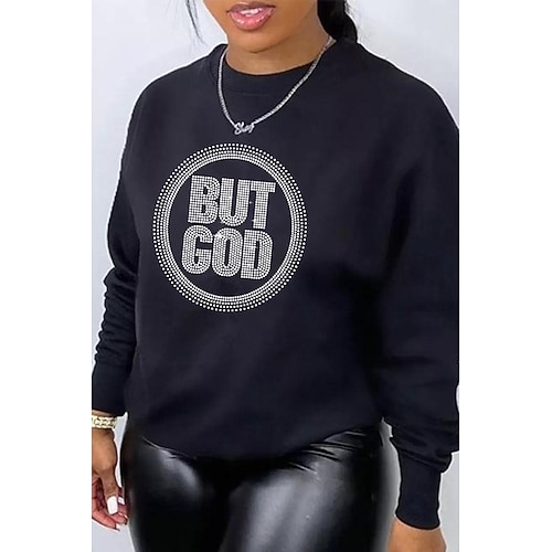 

Women's Sweatshirt Pullover Streetwear Blue Red Black Graphic Street Round Neck Long Sleeve S M L XL 2XL 3XL
