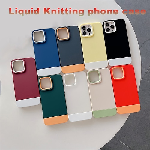 

Phone Case For Apple Back Cover iPhone 13 Pro Max 12 11 X XR XS Max Bumper Frame Full Body Protective Soft Edges Solid Colored TPU