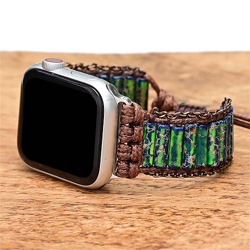 

1PC Smart Watch Band Compatible with Apple iWatch Apple Watch Ultra 49mm Series 8/7/6/5/4/3/2/1 / SE Handmade Braided Rope for iWatch Smartwatch Strap Wristband Fabric Handmade Adjustable Breathable