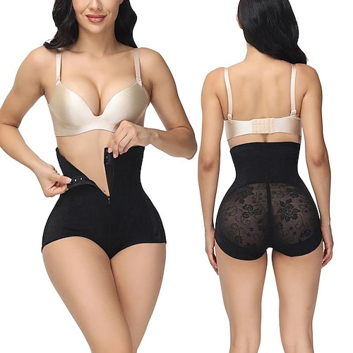 

Women's Underwear Shorts Shapewear Black color High Waist Fashion Shapewear Corsets Casual Daily Lace High Elasticity Short Tummy Control Plain S M L XL 2XL