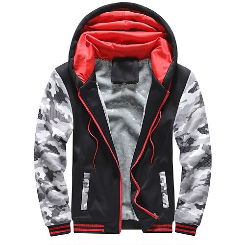 

Men's Full Zip Hoodie Black Blue Light Grey Dark Gray Hooded Color Block Zipper Pocket Sports Outdoor Daily Sports Sportswear Casual Thin fleece Winter Clothing Apparel Hoodies Sweatshirts