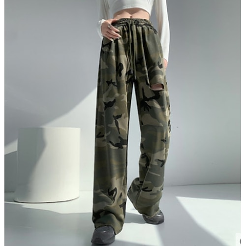 

Women's Ash Army Green Stylish Formal Casual Full Length Comfortable Camouflage S M L XL 2XL